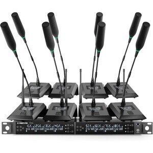 8-Channel Wireless Conference Microphone System, Wireless Podium Mic